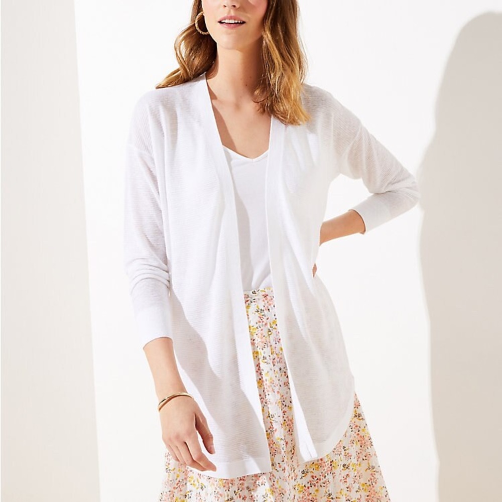Loft Sheer White Cardigan